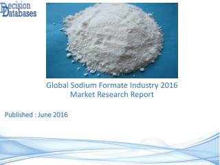 Sodium Formate Market Report - Worldwide Industry Analysis