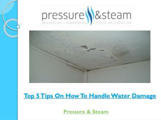Top 5 Tips On How To Handle Water Damage