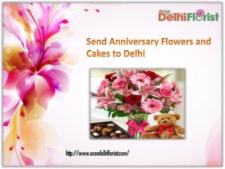 Send Anniversary Flowers and Cakes to Delhi