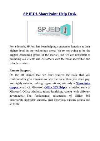 SPJEDI-SharePoint Help Desk