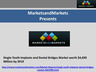 Single-Tooth Implants and Dental Bridges Market worth $4,690 Million by 2019