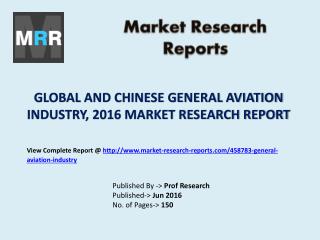 General Aviation Market Development Trends Estimated from 2016 to 2021 Research Report
