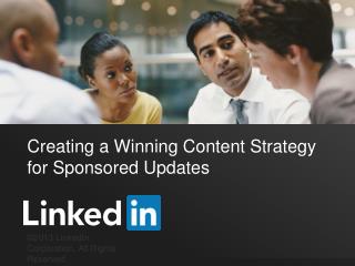 Creating a Winning Content Strategy for Sponsored Updates