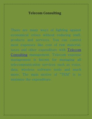 Telephone Consulting