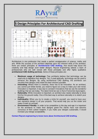 5 Design Principles For Architectural CAD Drafting