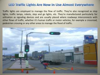 LED Traffic Lights Are Now In Use Almost Everywhere