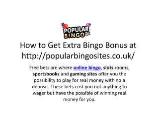 How to Get Extra Bingo Bonus At Popular Bingo Sites UK