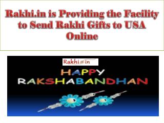 Rakhi.in is Providing the Facility to Send Rakhi Gifts to USA Online