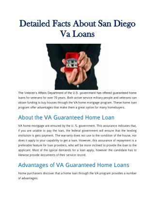 Detailed Facts About San Diego Va Loans