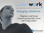 Emerging Adulthood
