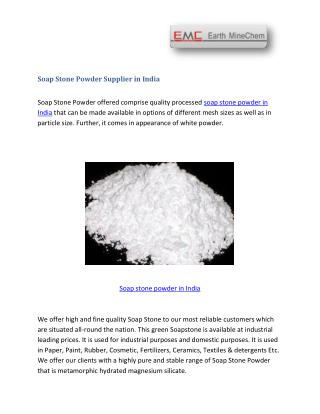Soap Stone Powder Supplier in India