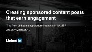 Creating Sponsored Content Posts that Earn Engagement
