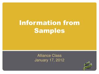 Information from Samples