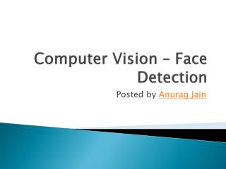 Computer Vision – Face Detection