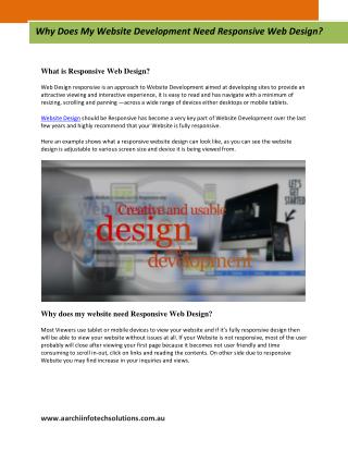 Why Does My Website Development Need Responsive Web Design?