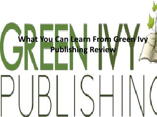 Green Ivy Publishing, green ivy books review