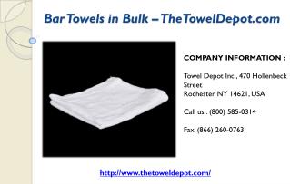 Bar Towels in Bulk – TheTowelDepot.com