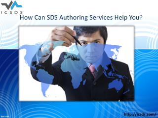 How can sds authoring services help you