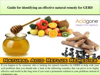 Guide for identifying an effective natural remedy for GERD