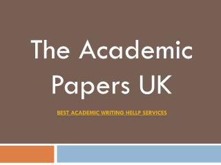 Dissertation Writing Services | The Academic Papers UK
