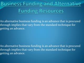 Alternative Funding Business