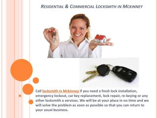 Residential & Commercial Locksmith in Mckinney