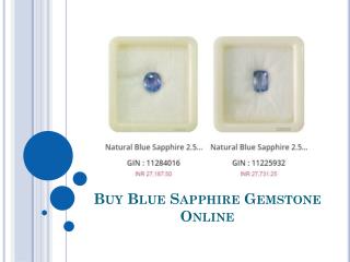 Buy Blue Sapphire Gemstone Online