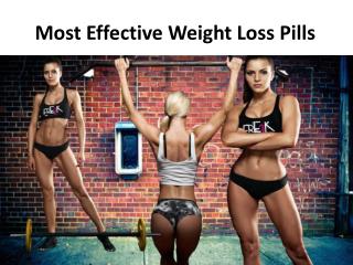 Most Effective Weight Loss Pills