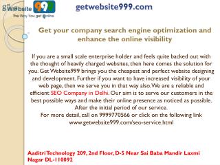 Get your company search engine optimization and enhance the online visibility