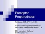 Preceptor Preparedness