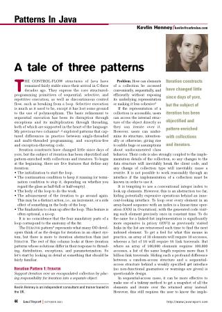 A Tale of Three Patterns