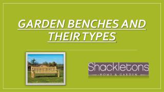 Garden Benches and their Types