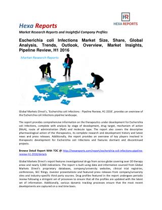 Escherichia coli Infections Market Size, Share, Trends and Analysis