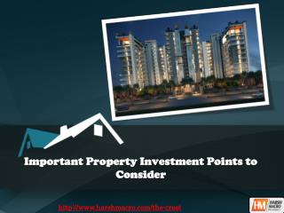 Important Property Investment Points to Consider