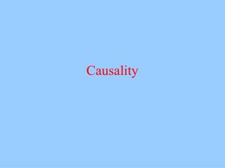 Causality