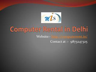 Computer on Rent in Delhi