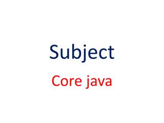 Core Java Course in Pune