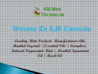 Menthol Crystals Manufacturers