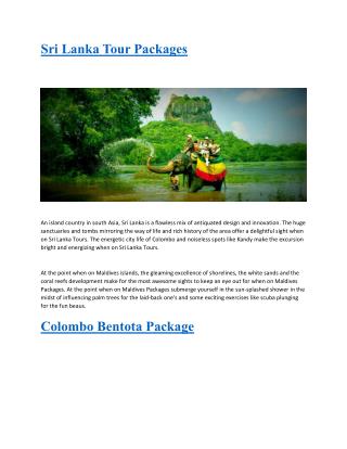 Sri Lanka Tour Packages