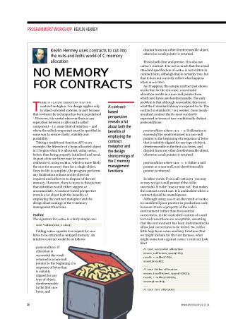 No Memory for Contracts