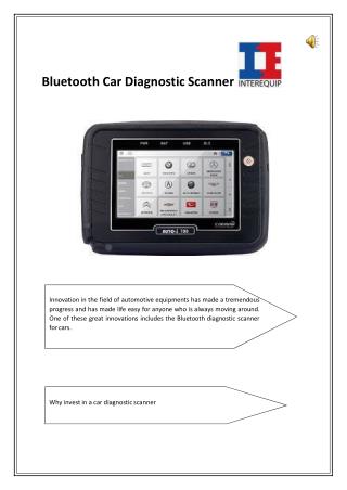 Car Diagnostic Scanner