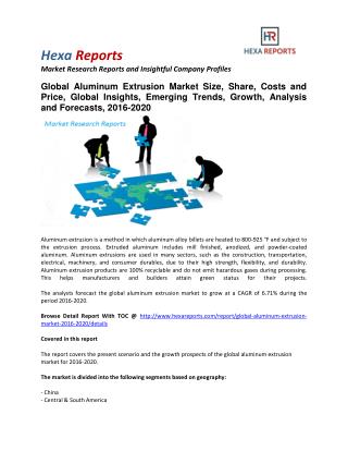 Aluminum Extrusion Market Size, Share, Analysis and Forecasts, 2016-2020