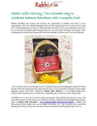 Rakhi Gifts Delivery: The Ultimate way to Celebrate Raksha Bandhan with Complete Zeal