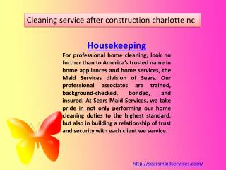 house cleaning estimates charlotte