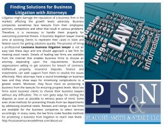 Finding Solutions for Business Litigation with Attorneys
