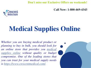 Medical Supplies Online And Medical Equipment