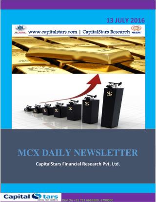 Mcx Daily Report
