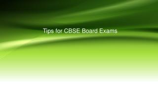 Tips for CBSE Board Exams