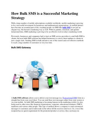How Bulk SMS is a Successful Marketing Strategy