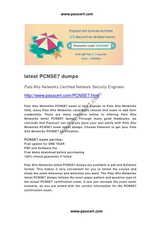 Palo Alto Networks PCNSE7 dumps